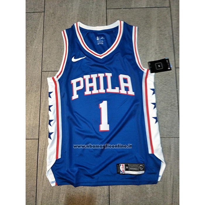 Maglia Philadelphia 76ers James Harden #1 Icon 2021-2022 Authentic Blu